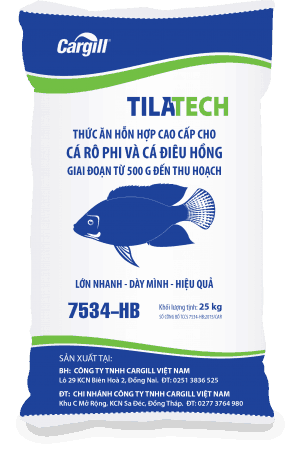Thức ăn HH cao cấp cho cá Rô phi và cá Điêu Hồng 7534-HB