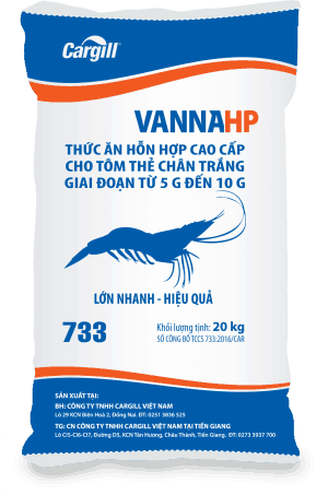 Thức ăn HH cao cấp cho tôm Thẻ chân trắng 733