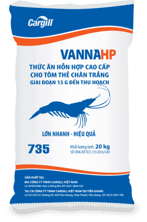 Thức ăn HH cao cấp cho tôm thẻ chân trắng 735