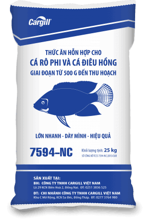 Thức ăn HH cao cấp cho cá Rô phi và cá Điêu Hồng 7594 NC