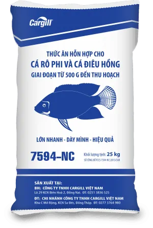 Thức ăn HH cao cấp cho cá Rô phi và cá Điêu Hồng 7594 NC