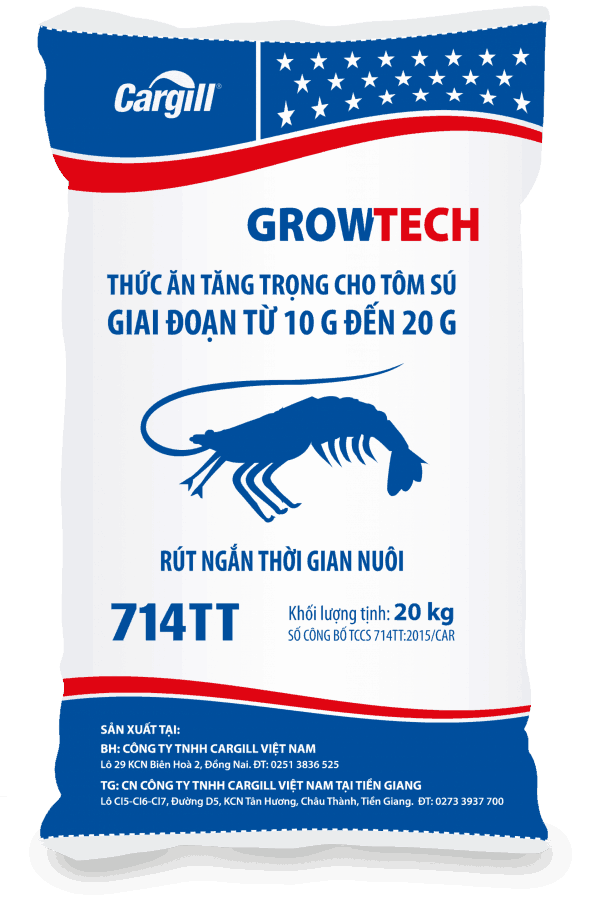 Thức ăn tăng trọng cho tôm Sú 714TT