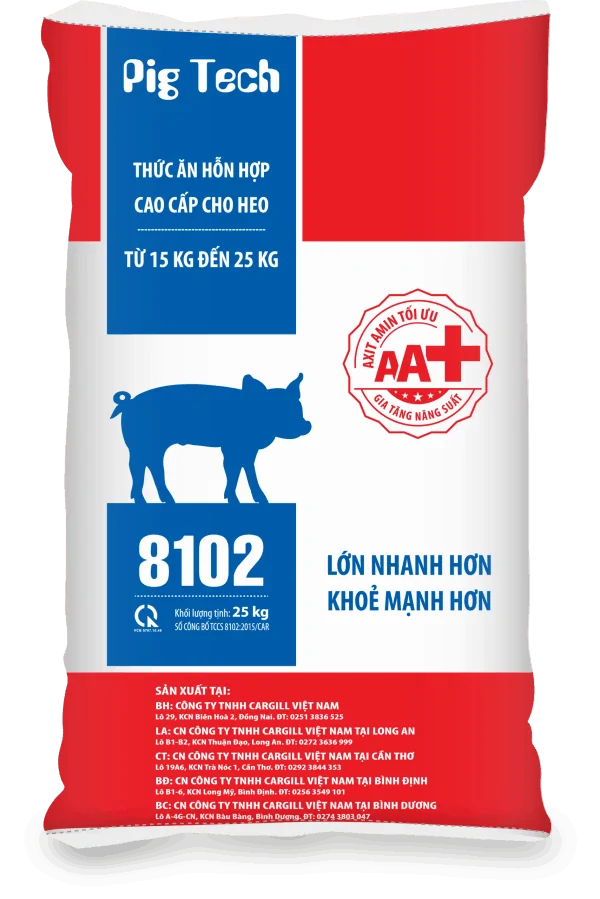 Thức ăn HH cao cấp cho heo 8102 (Từ 15 - 25kg)