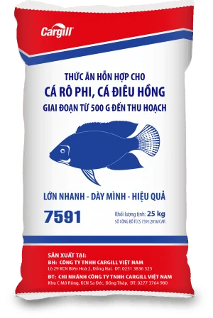 Thức ăn HH cao cấp cho cá Rô phi và cá Điêu Hồng 7591