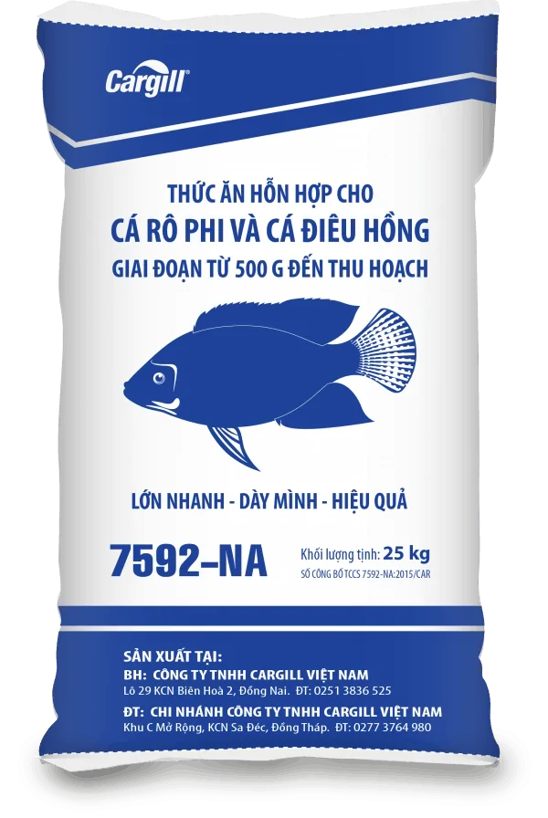 Thức ăn HH cao cấp cho cá Rô phi và cá Điêu Hồng 7592 NA