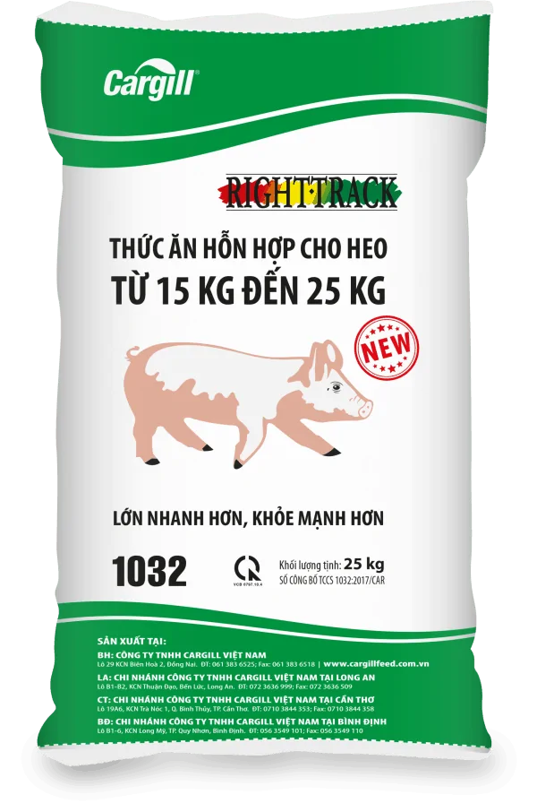 Thức ăn hỗn hợp cho heo 1032 (Từ 15Kg - 25Kg)
